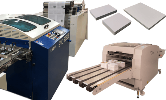 CUT AND STACK, POST CARD AND SHEET PRODUCTION